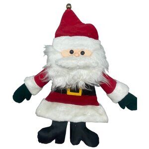 vintage Hallmark 1981 Christmas Santa stocking 1 pocket bell red white hook 17"